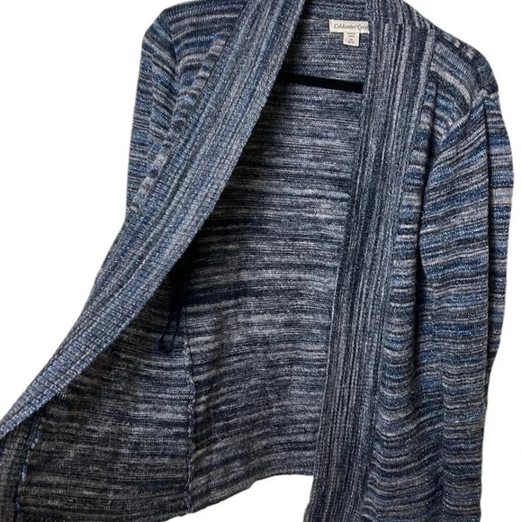 Coldwater Creek,cardigan,wool blend,metallic thread. open front Might be vintage - Picture 6 of 17